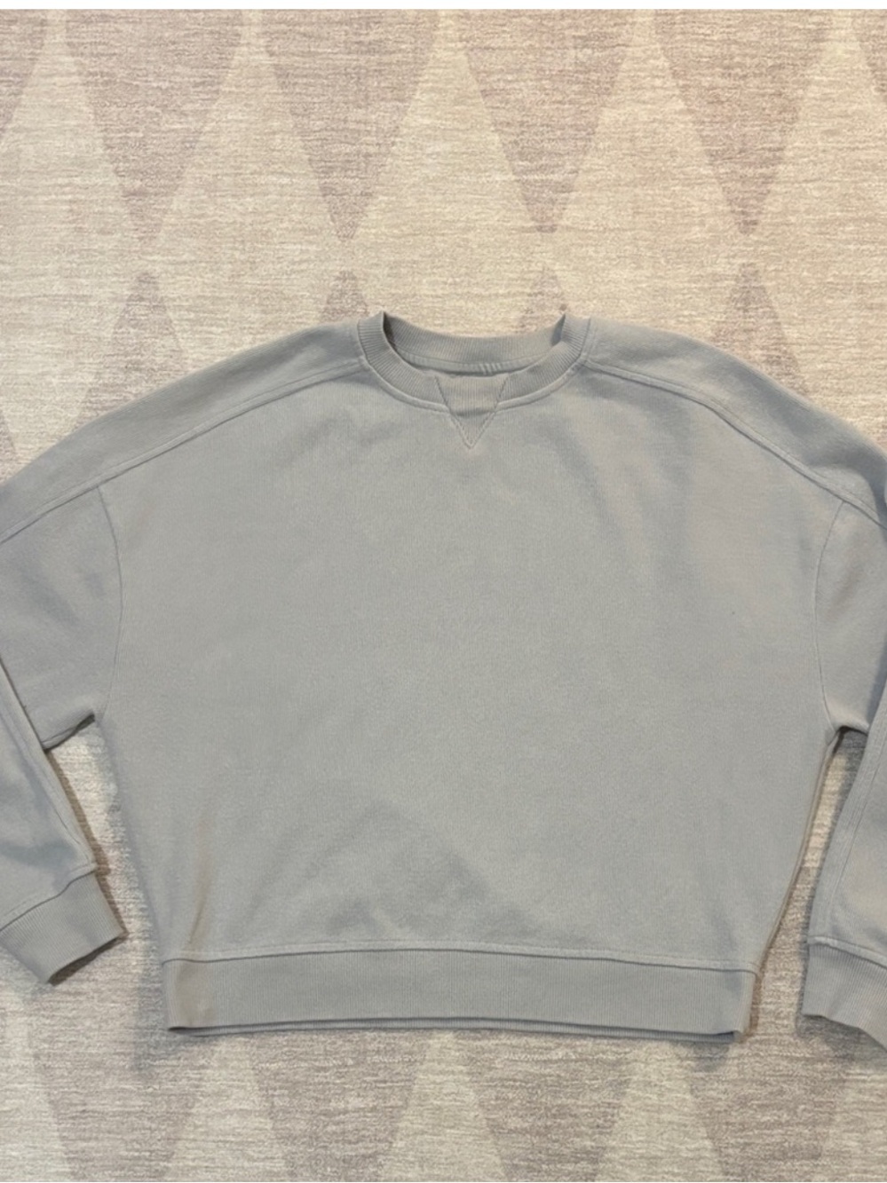 RHONE muted light gray crew sweatshirt